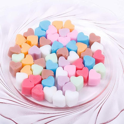 Pimoys Silicone Moulds for Wax Melts with Dropper 55 Heart Mould Sweet Moulds Mini Candy Molds Silicone Shape for Love Chocolate Soap Jelly Melts Gummy DIY