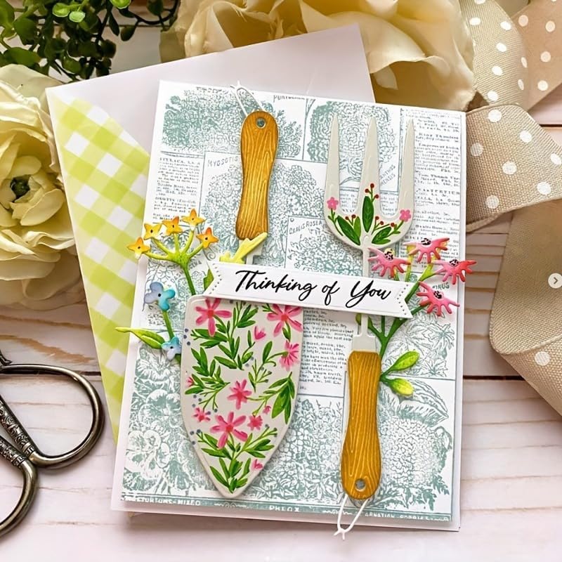 Lapoo Tool Metal Cutting Die for Scrapbooking - Durable, Cut Stencils for DIY Scrapbook Photo Album Decorative Paper Card, Card Making Supplies, Embossing (Shovel Tools 4.9 x 2.7 in) by LAPOO