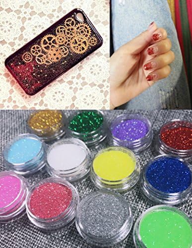 UV Curable Epoxy Resin Kit 5x30ML 12 Silicone Molds 72 Decorations Glitter Flowers Holographic Sequins Nacre Shells + Compact UV Lamp & Tweezers for Jewelry Making Pendants Earrings Bracelets Rings - Image 5