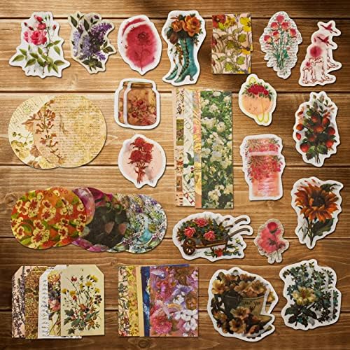 Vintage Scrapbooking Supplies Kit 83PCS Vintage Stickers for Journaling - Image 4