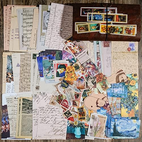Knaid Vintage Scrapbook Supplies Pack (200 Pieces) for Junk Journal Bullet Journals Planners Aesthetic Paper Stickers Craft Kits Cottagecore Collage Album (Artistic) - Image 6
