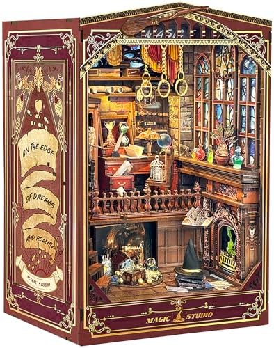 Book Nook Kit DIY Miniature House 3D Wooden Puzzle - Magic Studio by Homedecorexpert