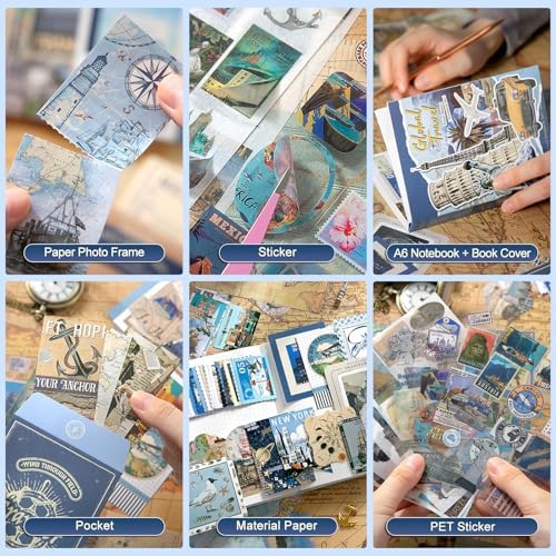 miikoul Vintage Scrapbooking Supplies Kit for Teen Girl Kid Women Diy Gift - Image 5
