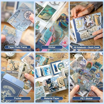miikoul Vintage Scrapbooking Supplies Kit for Teen Girl Kid Women Diy Gift - Image 5