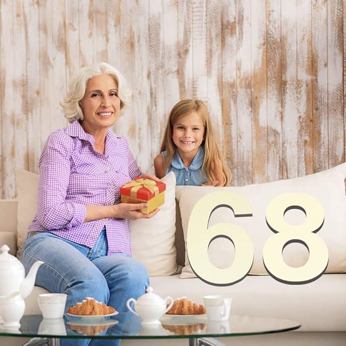15 Inch Large Wooden Numbers 0, Blank Wood Number 0, Big Unfinished Wooden Numbers for DIY Craft,Large Wooden Number Signs, Large Wood Numbers for Birthday Wedding Party Decorations