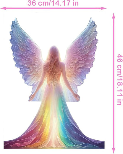 57lilina Stamped Cross Stitch Kits - 11CT Angel Easy Pre Printed Cross-Stitch Patterns for Adults, Advanced Embroidery Kit for Beginners, 14x18 Inch DIY Crossstitch Crafts for Wall Decor or Mom Gifts