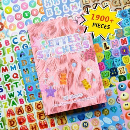 1900+Pcs Alphabet Letter Stickers Book for Journal Scrapbook Stickers - Image 2