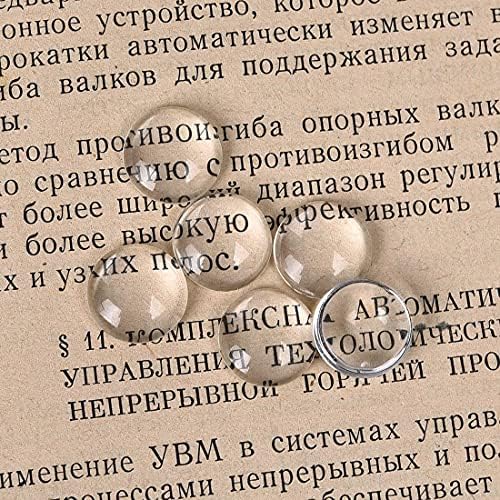LANBEIDE 50Pcs Bezel Pendant Trays with 50 Clear Glass Cabochon Dome Tiles - Image 5
