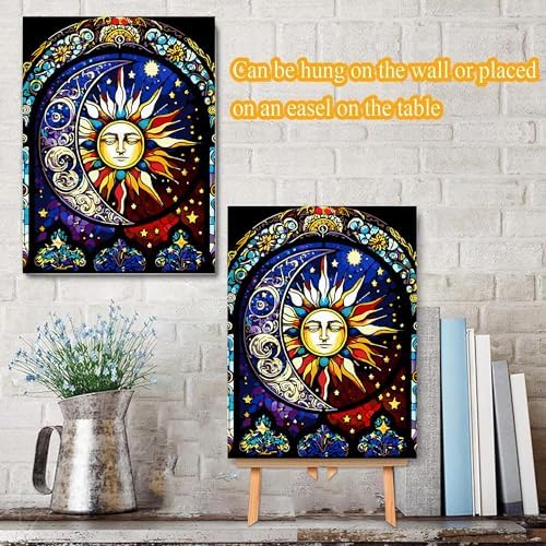 Meothan Framed Paint by Numbers Kits for Adults 12x16in with Wooden Easel - Image 3