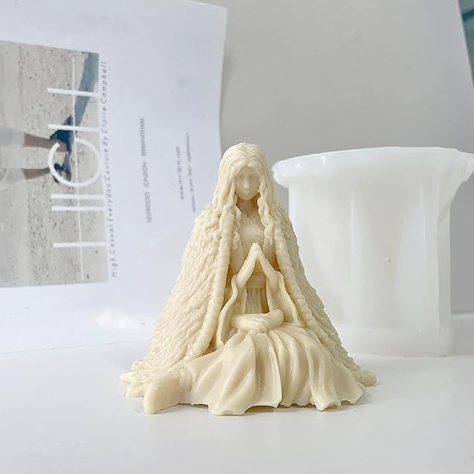 Grainrain Candle Mold Witch Halloween Silicone Soap Making Mould DIY Wax Epoxy Resin Mould (H-0866)