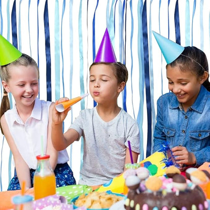 TONIFUL 1 Inch x 125 Yards 5 Colors Satin Ribbon Rolls, Mixed Blue Color Set Fabric Ribbon for Gift Wrapping Embellish Wedding Birthday Party Decoration Bow Making Floral Craft Sewing（Blue）