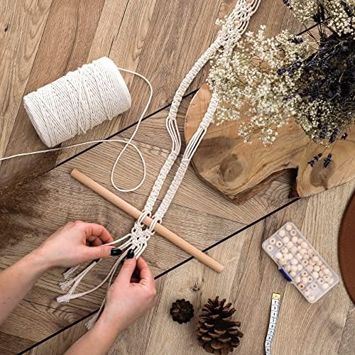 MIGO Creates DIY Macrame Kit for Beginners with 9 Macrame Projects Ebook, 115 Pcs Macrame Supplies & 220yd Cotton Yarn | Create Unique Bohemian Decor Craft Projects! Perfect DIY Crafts for Adults! - Image 5