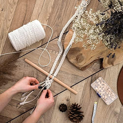 MIGO Creates DIY Macrame Kit for Beginners with 9 Macrame Projects Ebook, 115 Pcs Macrame Supplies & 220yd Cotton Yarn | Create Unique Bohemian Decor Craft Projects! Perfect DIY Crafts for Adults! - Image 5