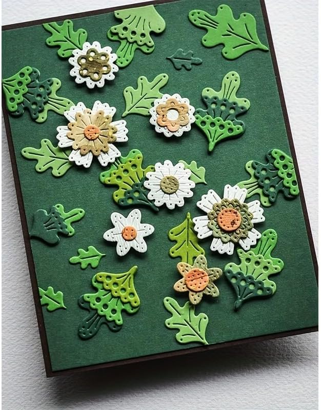 Lapoo Flowers Cutting Die for Scrapbooking - Durable Metal Cutting Die for DIY Scrapbook Photo Album Decorative Paper Card, Metal Card Making Supplies (Colorful Small Flowers 3.7 x 2.6 in) - Image 2