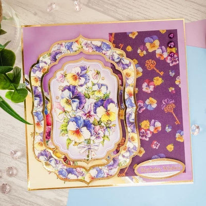 HunkyDory Crafts Deluxe Craft Pads - Perfect Pansies (20 Sheets, A4, Multicolor, Cardmaking Kit) - Image 4
