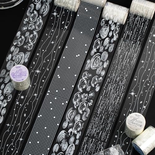 Bomichi Junk Journal Supplies, 4 Rolls Decorative Tape for Scrapbook Supplies Junk Journal Card Making Picture Art Collage DIY - Image 7
