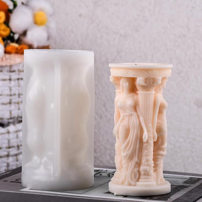 2Pack Athena Portrait Silicone Candle Molds Epoxy Resin Wax Mold Silicone Shapes Portrait Mold for Candle Craft Making Gift Furniture Decoration