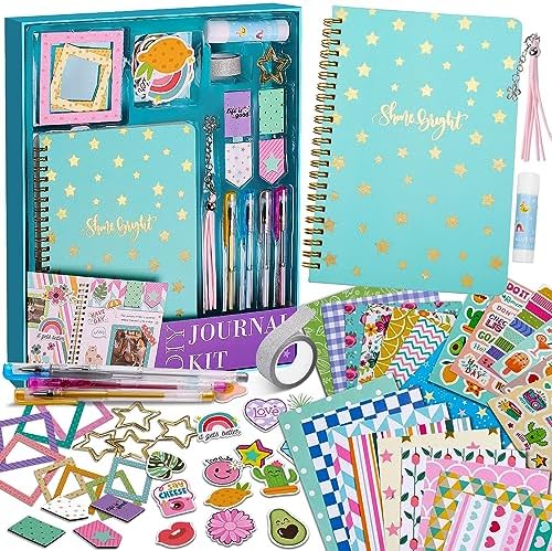 DIY Journal Kit for Girls, Scrapbook & Diary Supplies Set, Birthday Gifts for Teen Girls Craft Sets - Unleash Creativity Journaling Art Crafts Kit - Ideal Gifts for 8 9 10 11 12 13 14 Year Old Girl by BEARUN