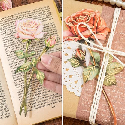 Mayplous DIY Flower Bouquet Craft Kit with Paper Rose, Tulip & Peony Die-Cut Floral Pieces, Foil Camellia Bouquet for Scrapbooking, Card Making & Mother's Day Decor (Kary) - Image 6