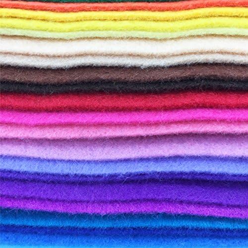 28pcs Thick 1.4mm Soft Felt Fabric Sheet Assorted Color Felt Pack DIY Craft Sewing Squares Nonwoven Patchwork (60x60cm) - Image 7