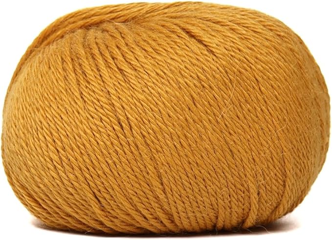 100% Baby Alpaca Yarn Wool Set of 3 Skeins (150 Grams) DK Weight - Made in Peru - Heavenly Soft and Perfect for Knitting and Crocheting (Gold, DK)