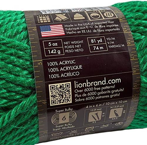 Lion Brand Hometown Yarn - Bulky Yarn for Knitting and Crocheting, 5-Pack, Green Bay - Image 3