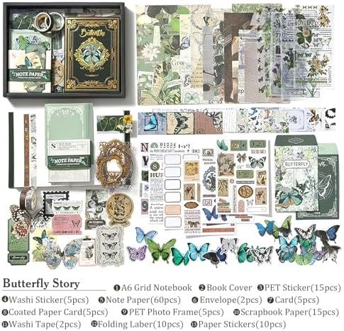 Scrapbook Supplies Kit, Vintage Junk journaling Supplies, Scrapbooking Kit - Image 5