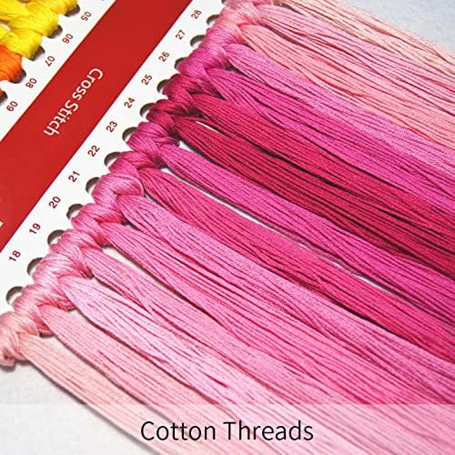 Redxing Stamped Cross Stitch Kits Embroidery kit for Beginners Adults Full Range of Embroidery Patterns Starter Kits DIY Printed Cross Stitch Kits Needlepoint Kits 11CT-Lakeside Scenery 18x18 inchs - Image 5