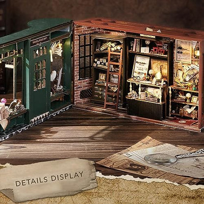 Lannso DIY Dollhouse Miniature Kit, Doll House Kit with Dust Proof Cover, Magic Wand Shop, Mini Handmade Wooden Dollhouse Toys for Adult Gift(F32) - Image 3