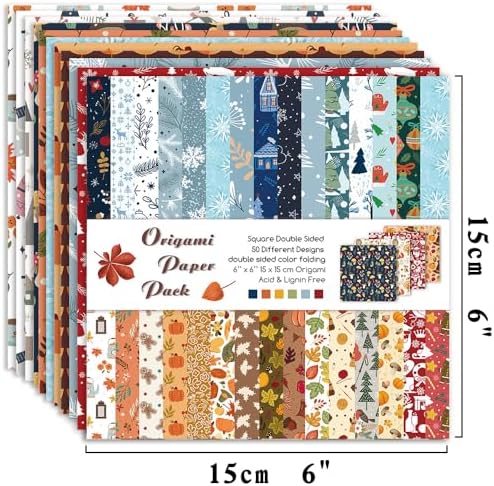 Origami Paper 100 Sheets, 6-Inch Square Double Sided Colored Craft Paper - Image 3