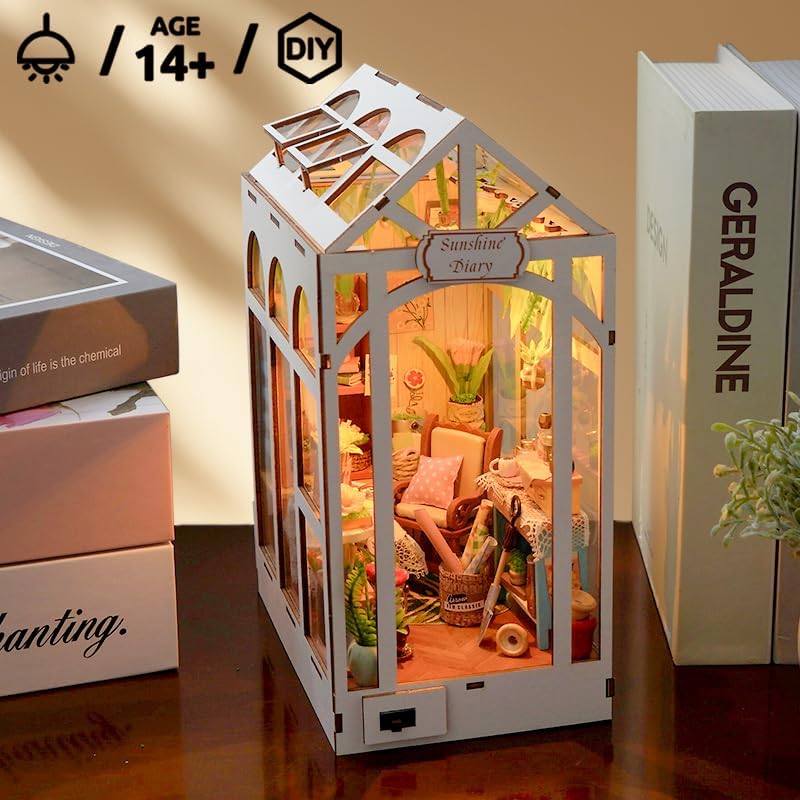 DIY Book Nook Kit-DIY Miniature Booknook Kit w/LED, Sunshine Diary - Image 5
