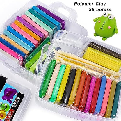 CiaraQ 36-Color Polymer Clay Oven Bake Modeling Kit - Image 2
