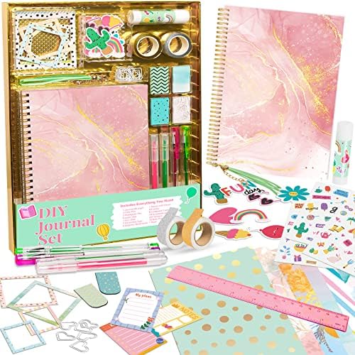 DIY Journal Kit for Girls, Scrapbook Gifts for 6 7 8 9 10 11 Year Old Girls by ABERLLS