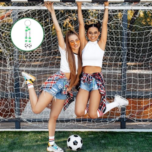 Landical 564 Pcs Soccer Keychain Making Kit Soccer Party Favor Green White - Image 5