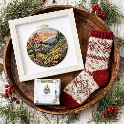 SCECALA 3 Pack Mountain Tree Landscape Embroidery Kit - Image 3
