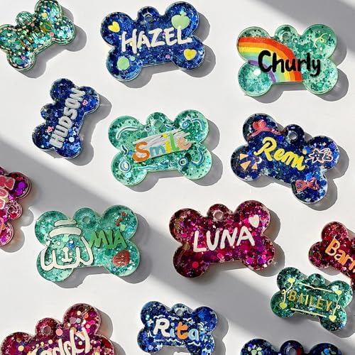 ResinWorld Set of 2'' & 1.5'' Dog Bone Silicone Molds with 15Pcs Key Ring & 15pcs Jump Ring, Pet Tag Mold for Resin Casting - Image 5