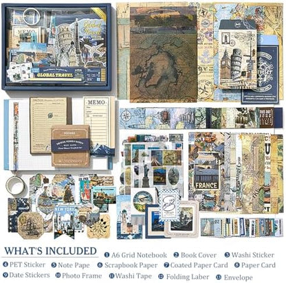 Scrapbook Supplies Kit, Vintage Junk journaling Supplies, Scrapbooking Kit - Image 5