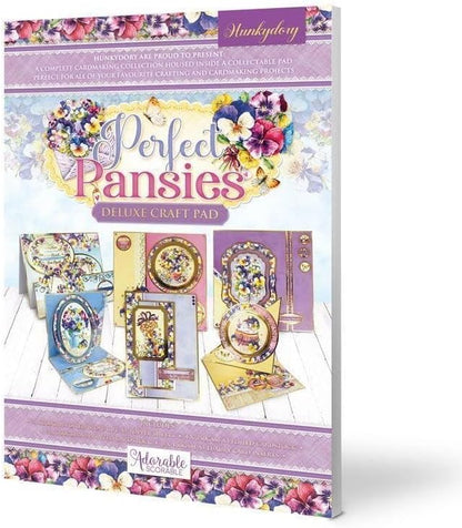 HunkyDory Crafts Deluxe Craft Pads - Perfect Pansies (20 Sheets, A4, Multicolor, Cardmaking Kit) - Image 2