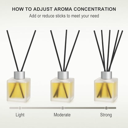 Aeeteek Reed Diffuser, Citrus & Orange Scented Oils Home Fragrance, 3.4fl oz(100ml) Long Lasting Fruity Air Freshener, Essential Oil for Bathroom Guest Room Decor (1-Pack)