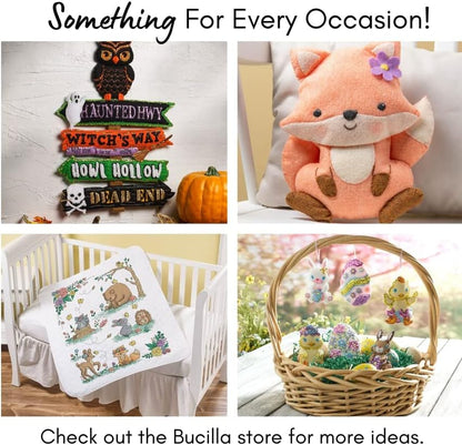 Bucilla Felt Applique 6 Piece Ornament Making Kit, Trick or Treat Puppies, Perfect for DIY Arts and Crafts, 89515E - Image 6