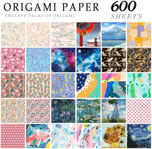 12 Different Packs Full Collection Origami Paper, 6-Inch Double Sided Color - Image 2
