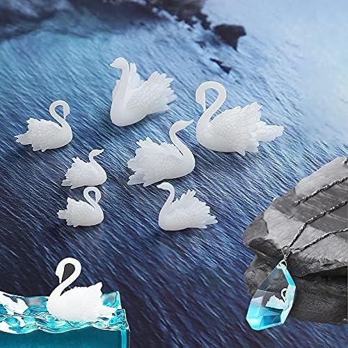 Woohome 14 PCS 3D Jewelry Making Supplies Resin Mould Filler, Mini Swan Mushroom Resin Casting Moulds Fillers, 3D Resin Filler Art Craft Supplies Epoxy Moulds for Art Resin Crafts DIY - Image 2
