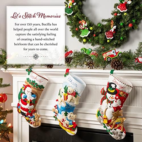 Bucilla Felt Applique 6 Piece Ornament Making Kit, Holiday Glitz, Perfect for DIY Arts and Crafts, 89637E - Image 5