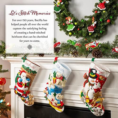 Bucilla Felt Applique 6 Piece Ornament Making Kit, Holiday Glitz, Perfect for DIY Arts and Crafts, 89637E - Image 5