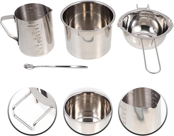 EXAOMBLE Candle Making Material with Handle Wax Melting Cup for DIY Candle Crafting Multipurpose Wax Pouring Pot Soap for Creative DIY Projects