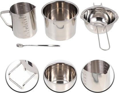 EXAOMBLE Candle Making Material with Handle Wax Melting Cup for DIY Candle Crafting Multipurpose Wax Pouring Pot Soap for Creative DIY Projects