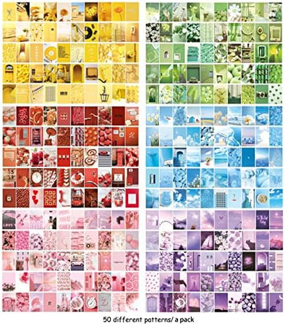 6 Sets 300 Pcs Washi Stickers Set Cute Aesthetic Sticker Book for Journaling, DIY Decorative Paper Sticker Decals for Bullet Journal Art Scrapbooking Diary Card Craft Gift Album Notebook Stationery - Image 2