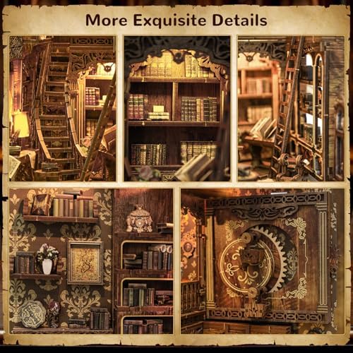 Book Nooks for Adults, DIY Miniature Dollhouse BookNook Kit-Book Collection - Image 3