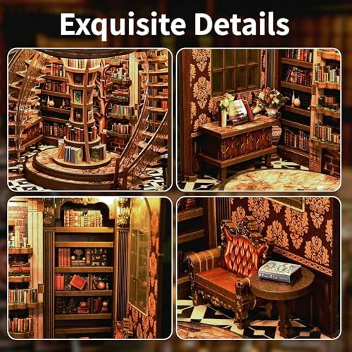 DIY Book Nook Kits for Adults - BookNook Miniature House Kit with LED Light - Image 5