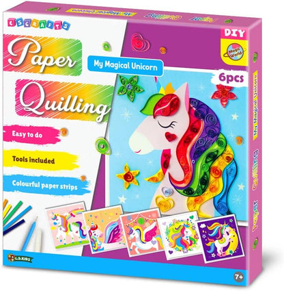 C.S. Kids DIY Paper Quilling Arts & Crafts Gifts – My Magical Unicorn| 3D Paper Quilling Design Kits for Kids, Make Your Own Paper Art (Paper Strips & Tools Included) by CSKidsLtd
